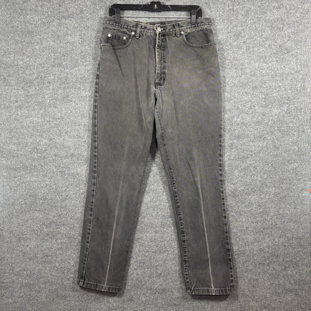 Vintage 90s Guess Georges Marciano Mens 33 (Fits 32x30) Tapered Black Jeans USA